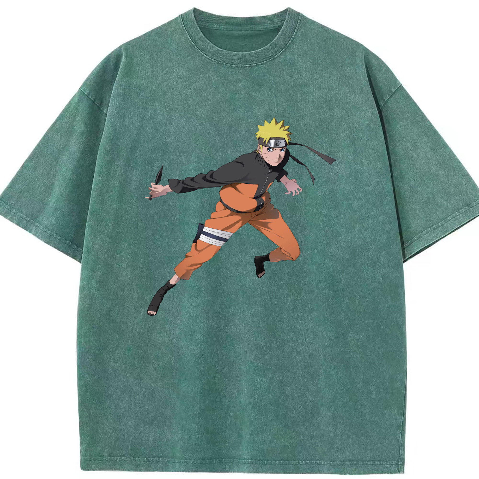（画像用） NARUTO -ナルト- うずまき ナルト Uzumaki Naruto 綿100% ヴィンテージ風 半袖Tシャツ（フロントプリント）